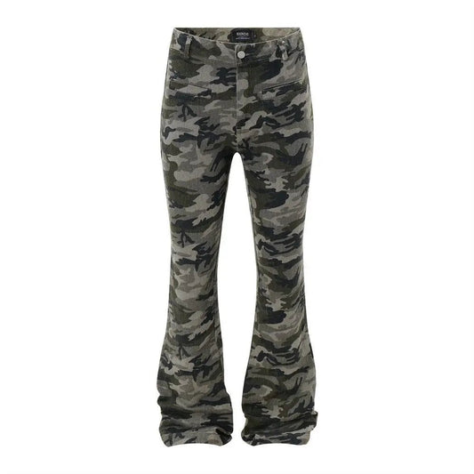 Men American Retro Camouflage Bell - bottom - Couture Envy