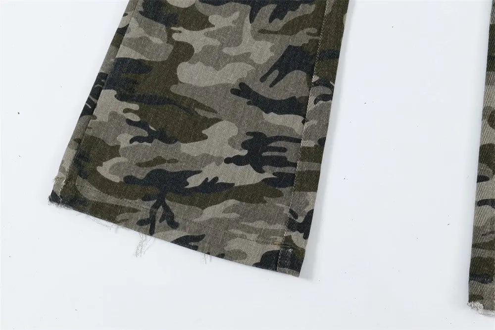 Men American Retro Camouflage Bell - bottom - Couture Envy