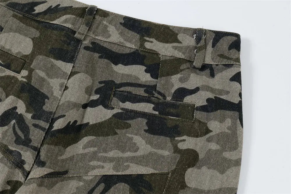 Men American Retro Camouflage Bell - bottom - Couture Envy
