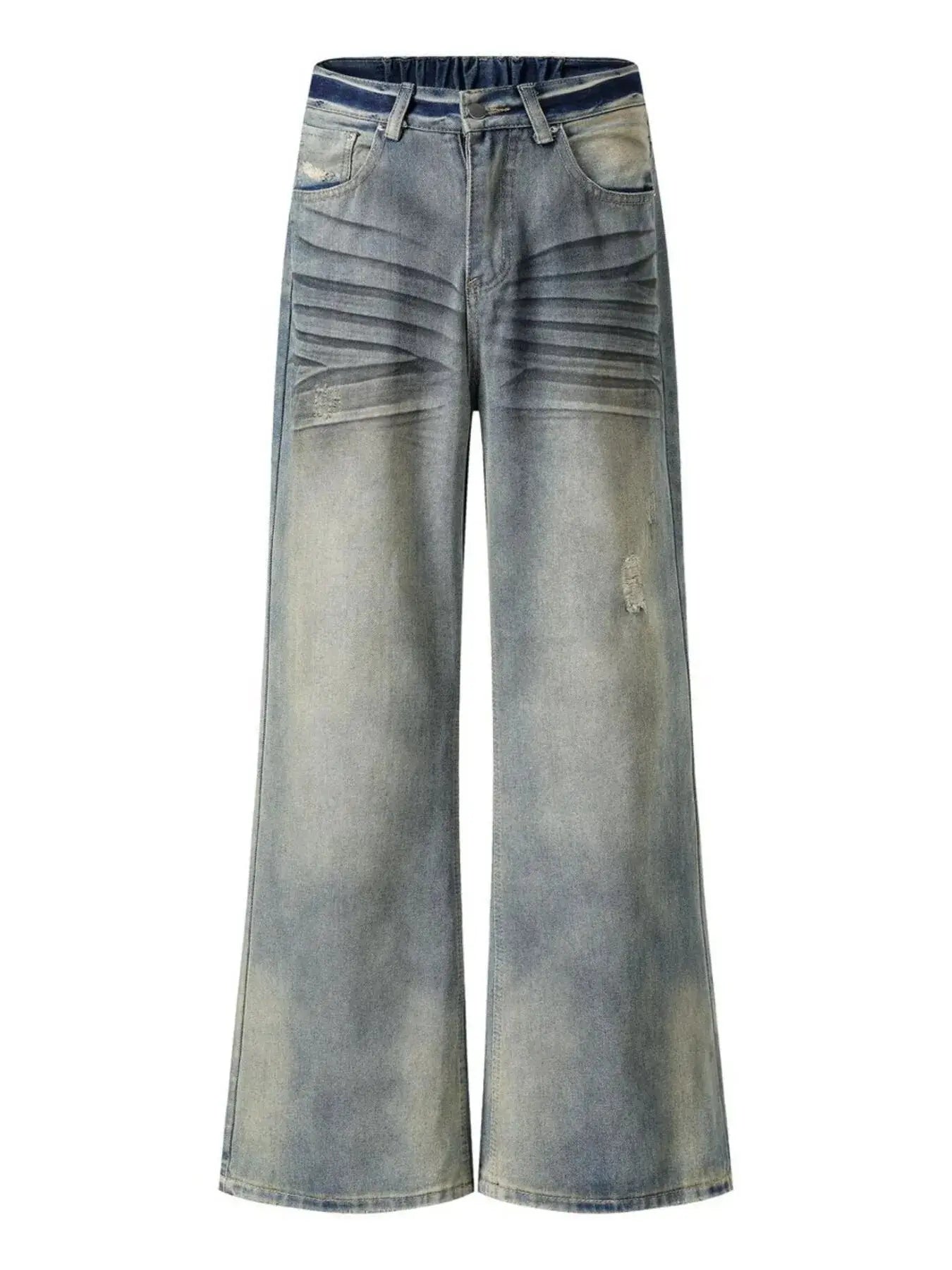 Men's Distressed Wide Leg Jeans - Couture Envy