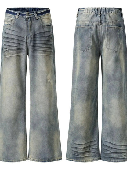 Men's Distressed Wide Leg Jeans - Couture Envy
