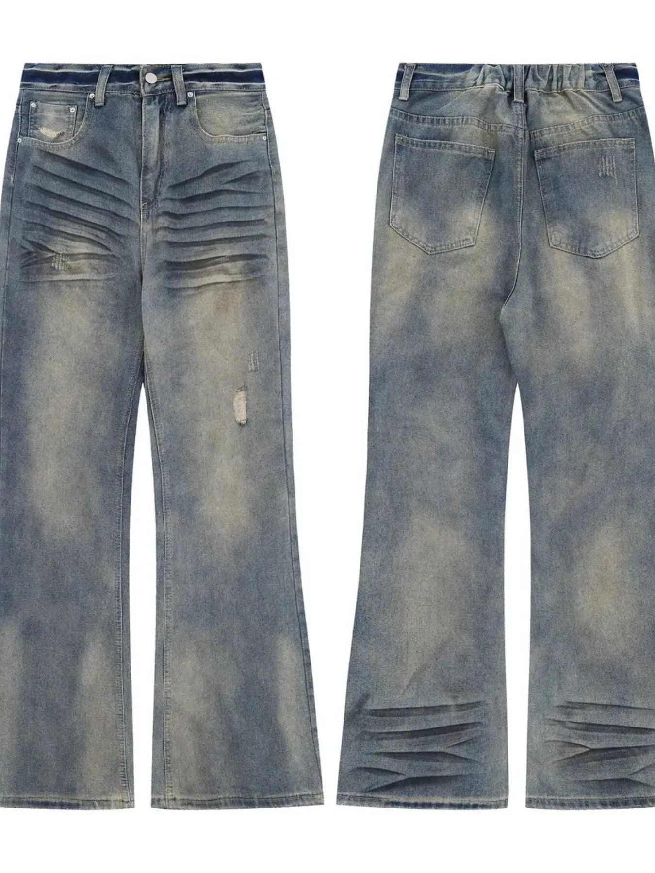 Men's Distressed Wide Leg Jeans - Couture Envy