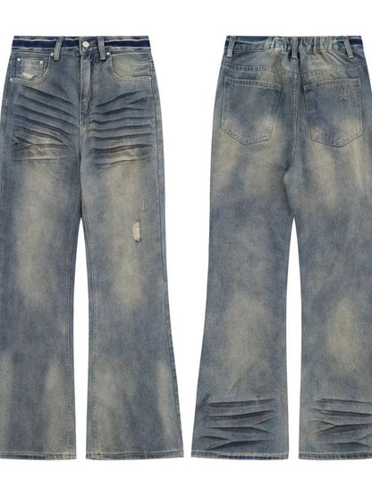 Men's Distressed Wide Leg Jeans - Couture Envy