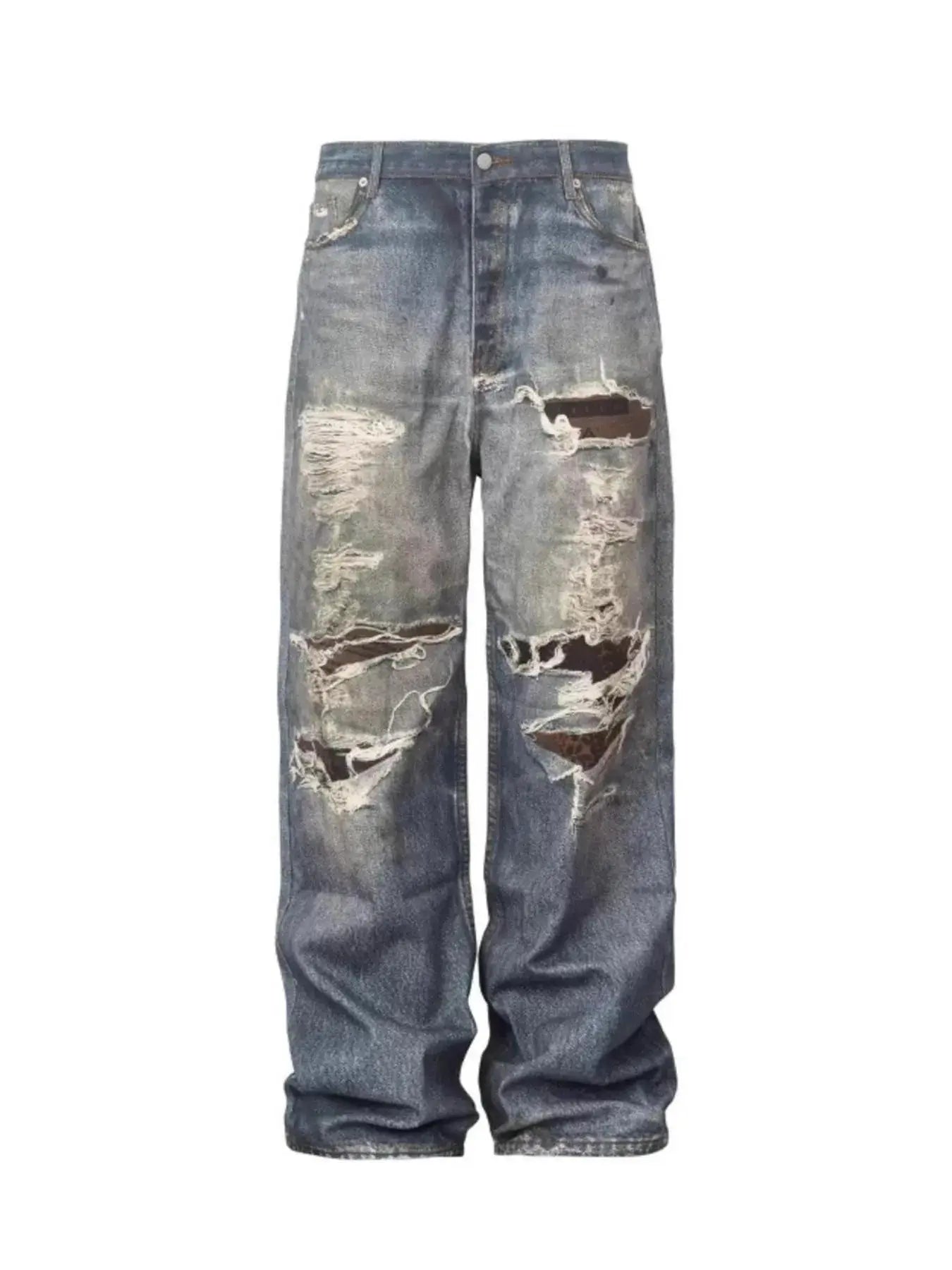Men's Full Size Distressed Baggy Boyfriend Jeans Plus Size - Couture Envy