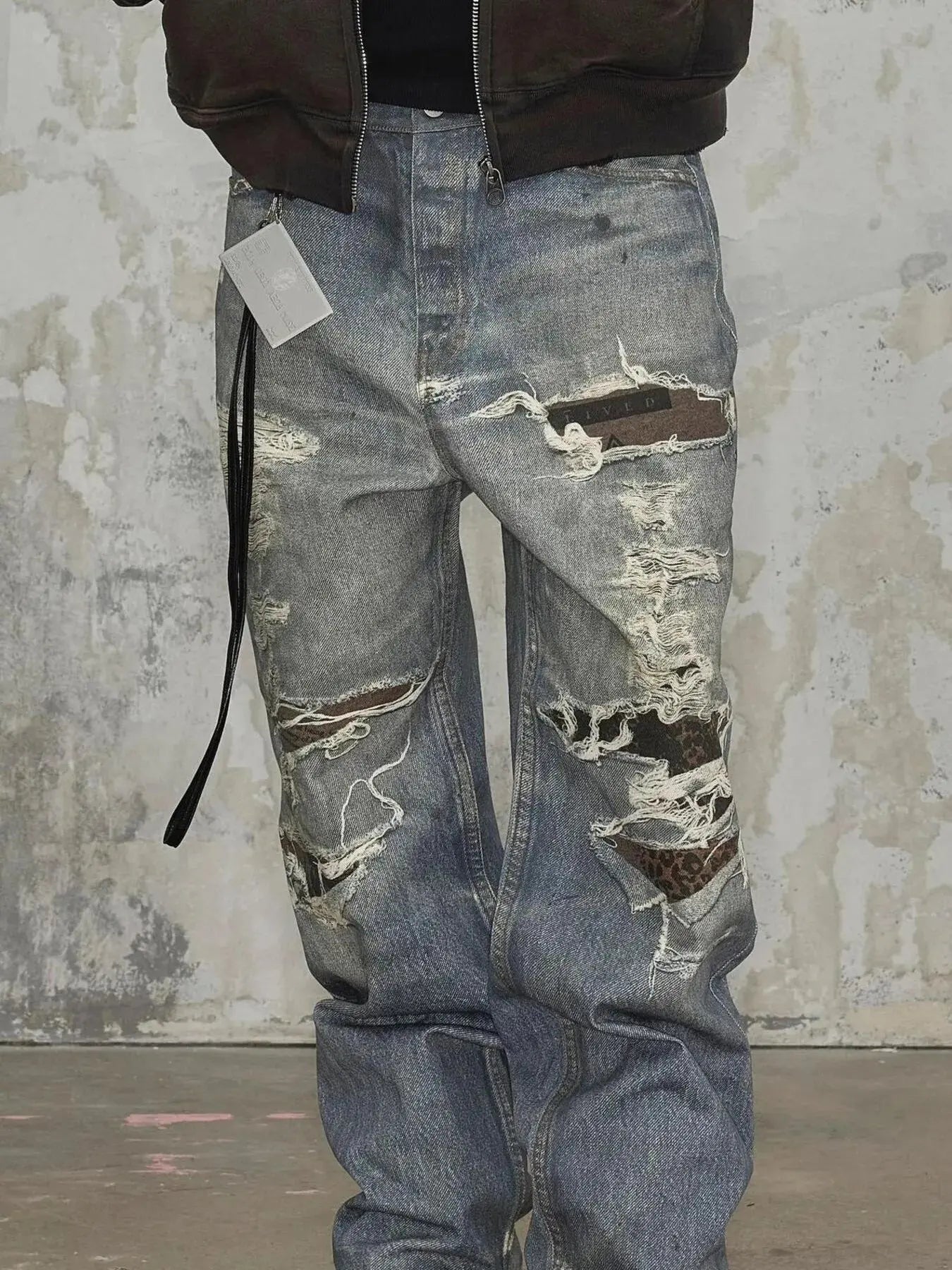 Men's Full Size Distressed Baggy Boyfriend Jeans Plus Size - Couture Envy