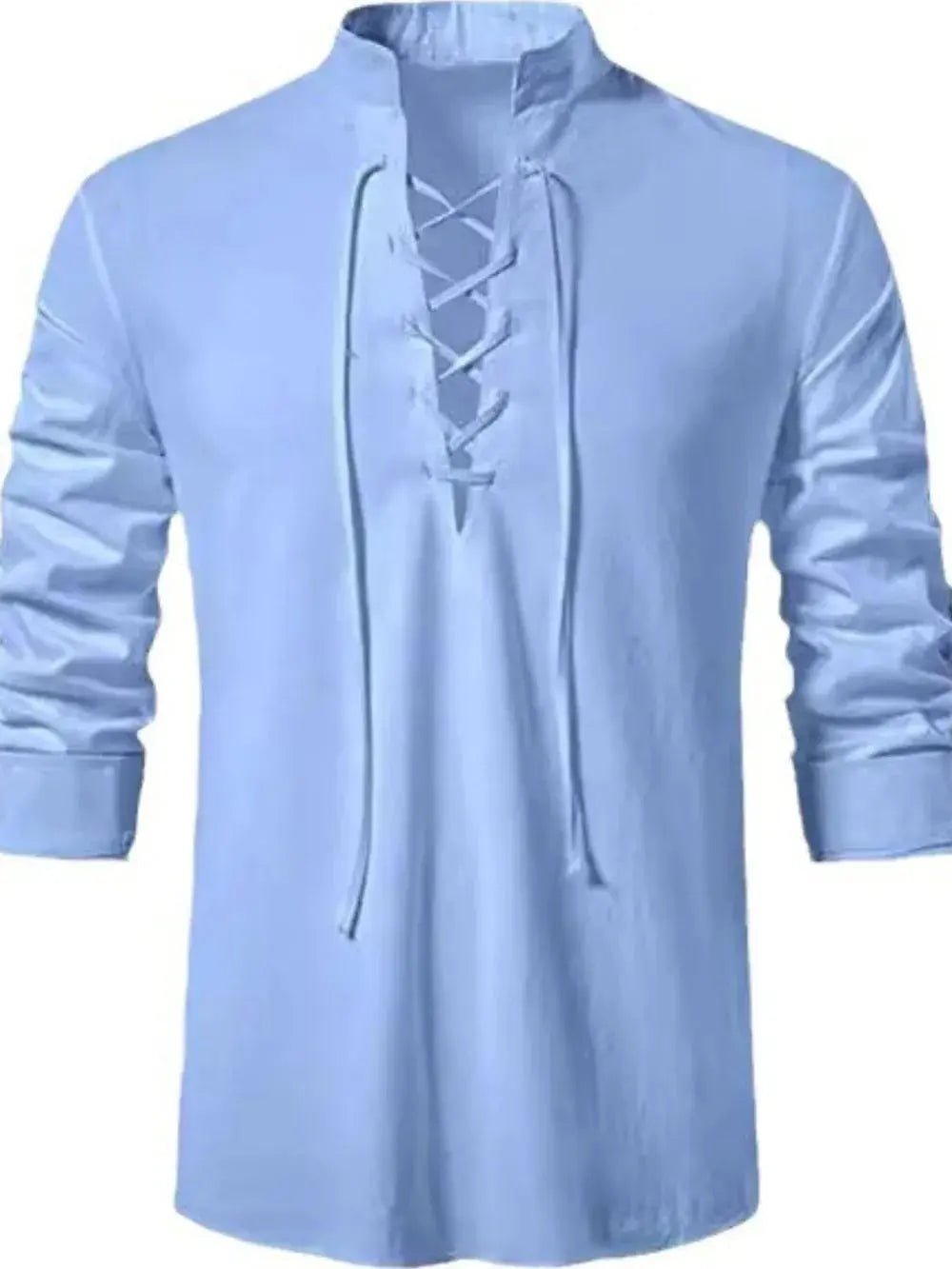 Men's Lace Up Long Sleeve Shirt - Couture Envy