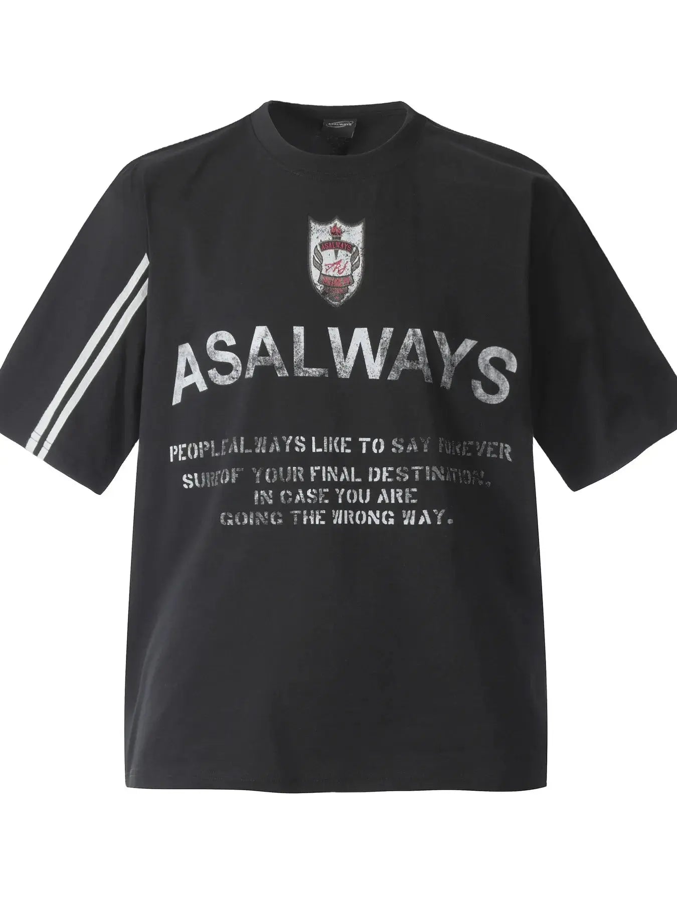 Men's Letter Round Neck Short Sleeve T-Shirt - Couture Envy
