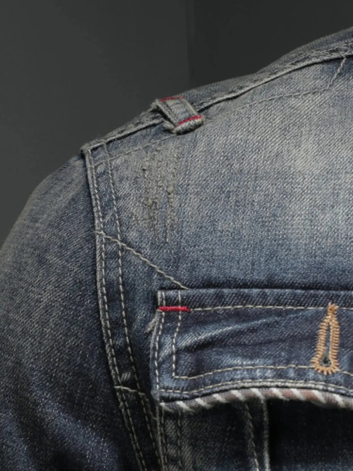 Men's Plus Size Washed Zip Up Denim Jacket with Chest Pockets - Couture Envy