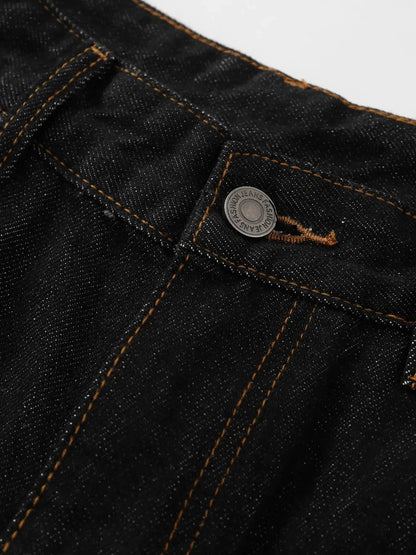 Men's Wide Leg Denim Shorts with Embroidered Pocket Detail - Couture Envy