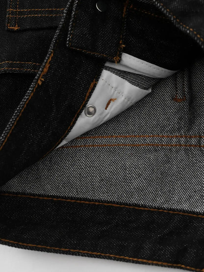 Men's Wide Leg Denim Shorts with Embroidered Pocket Detail - Couture Envy
