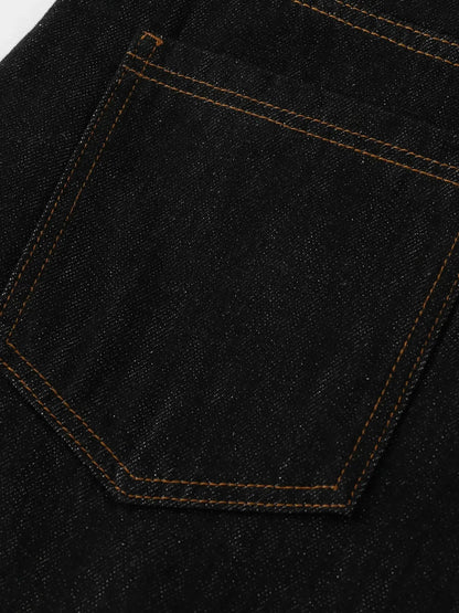 Men's Wide Leg Denim Shorts with Embroidered Pocket Detail - Couture Envy