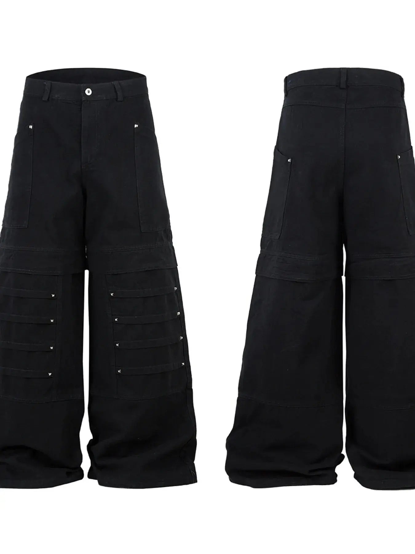 Men's Wide Leg Studded Jeans - Couture Envy