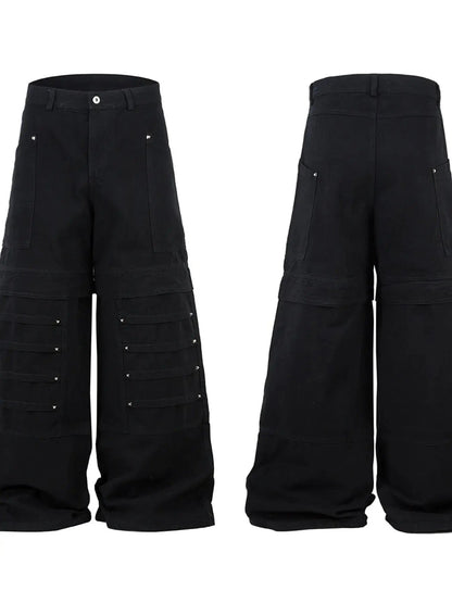Men's Wide Leg Studded Jeans - Couture Envy