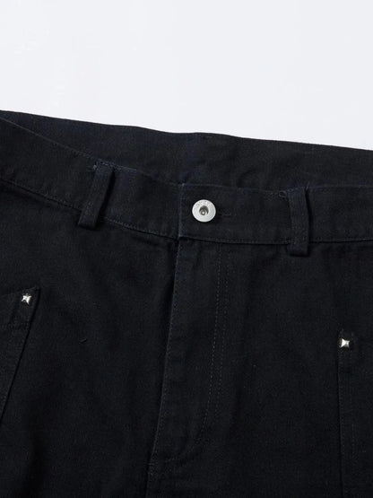 Men's Wide Leg Studded Jeans - Couture Envy
