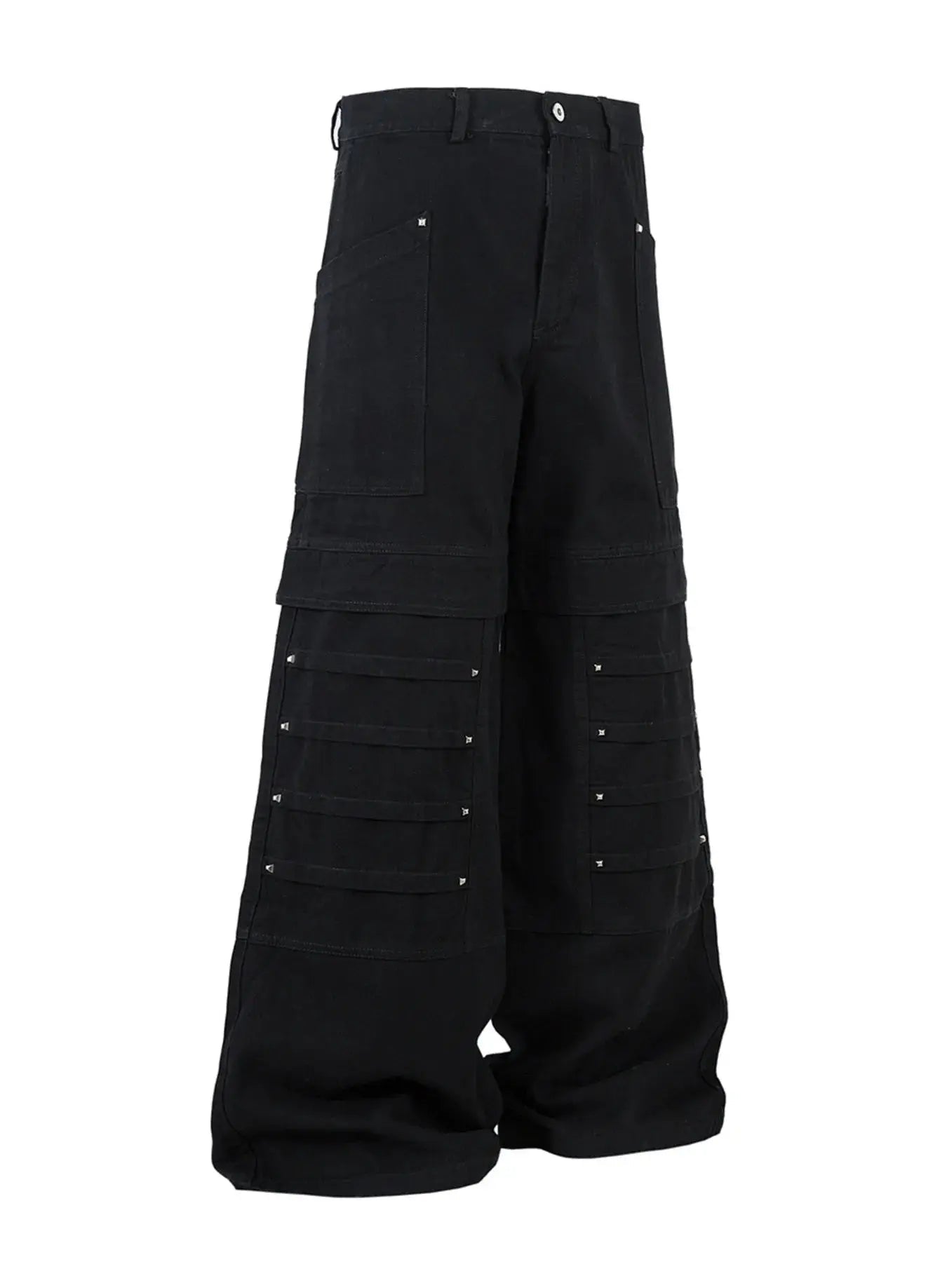 Men's Wide Leg Studded Jeans - Couture Envy