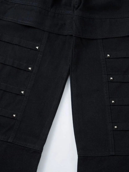 Men's Wide Leg Studded Jeans - Couture Envy