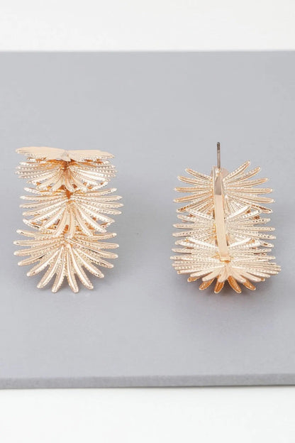 Multi Flare Leaf Drop Earrings - Couture Envy