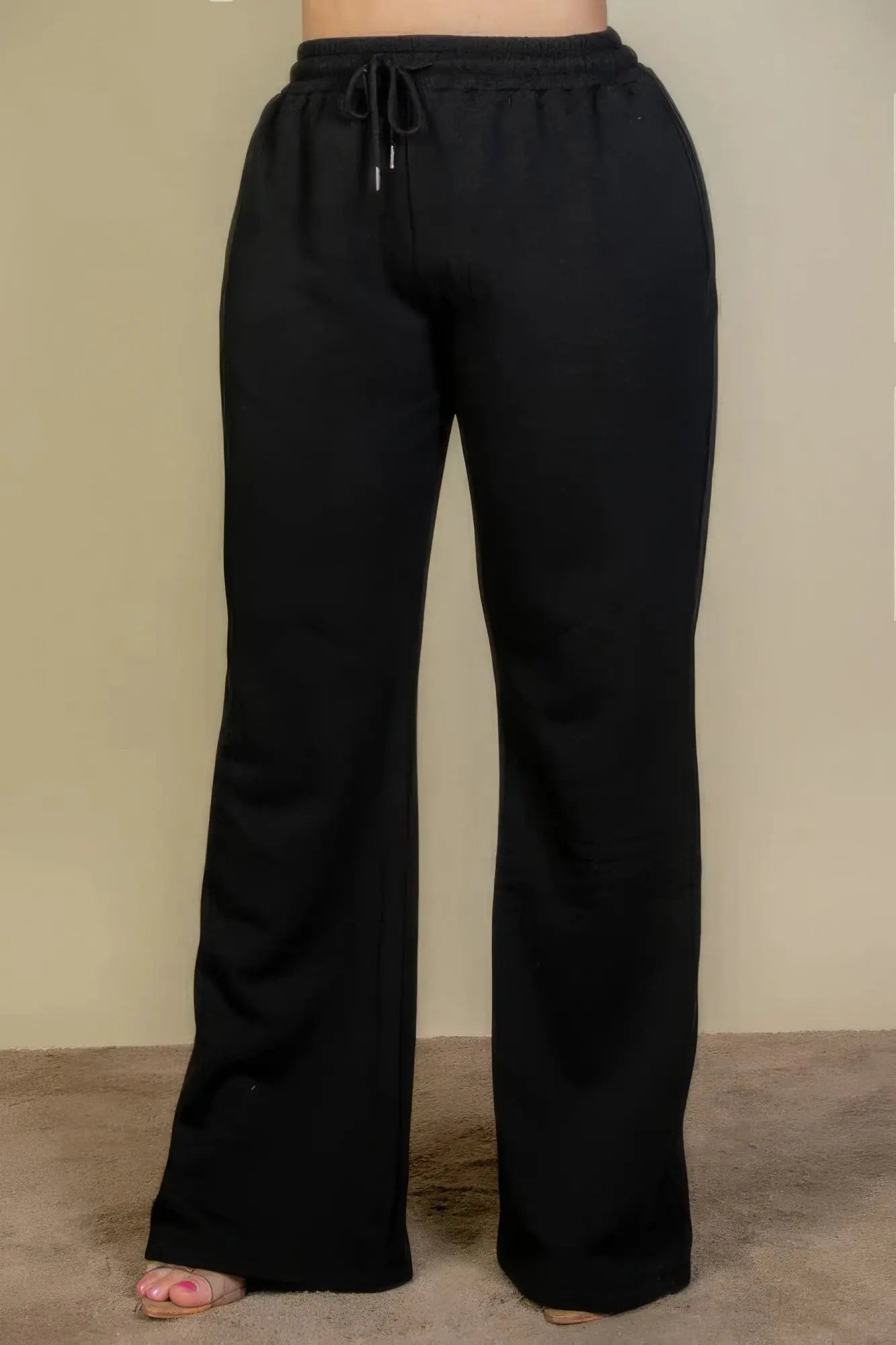 Plus Size Drawstring Waist Slant Pocket Sweatpants - Couture Envy