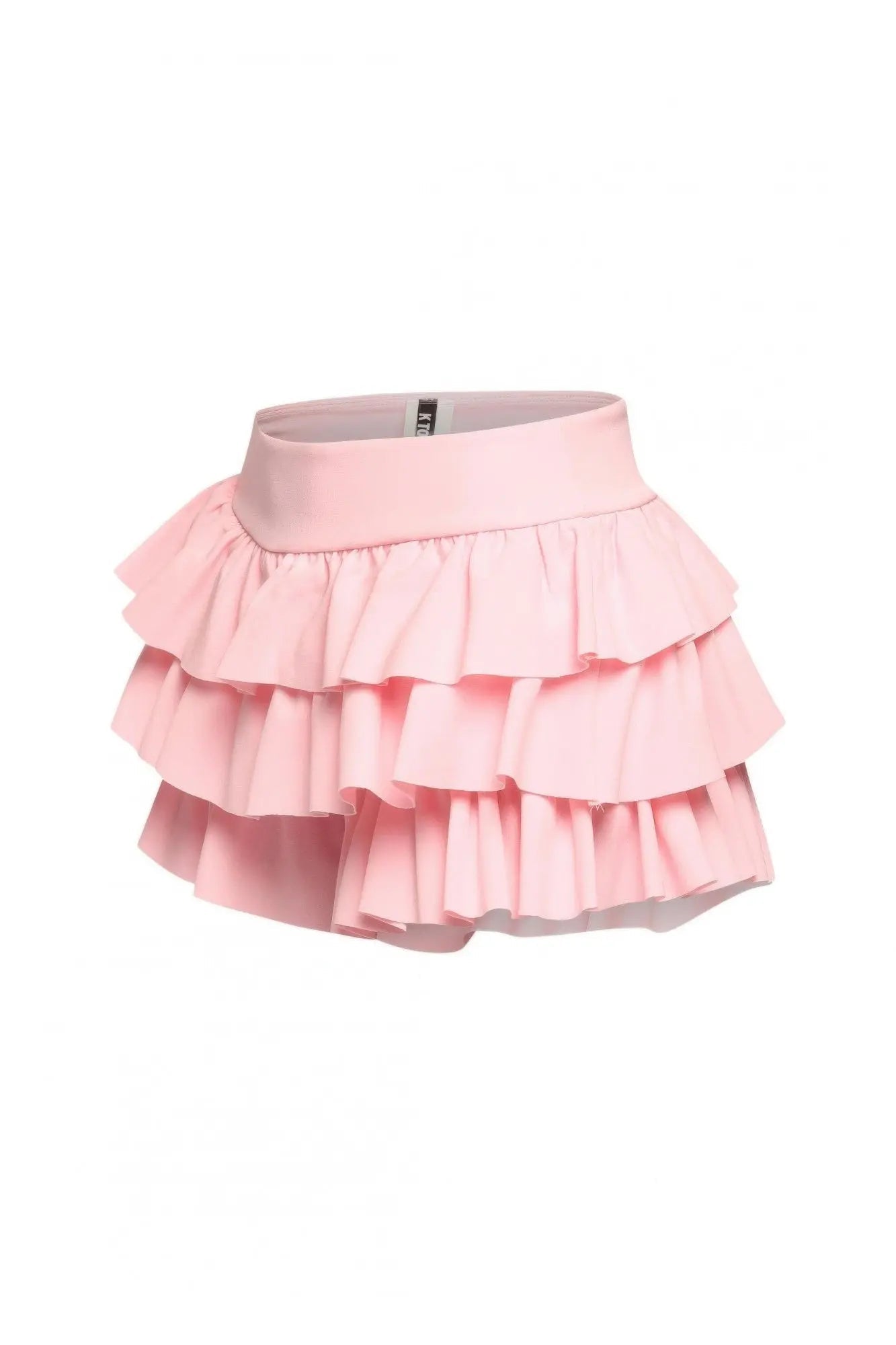 Plus Size Solid Ruffled Shorts - Couture Envy