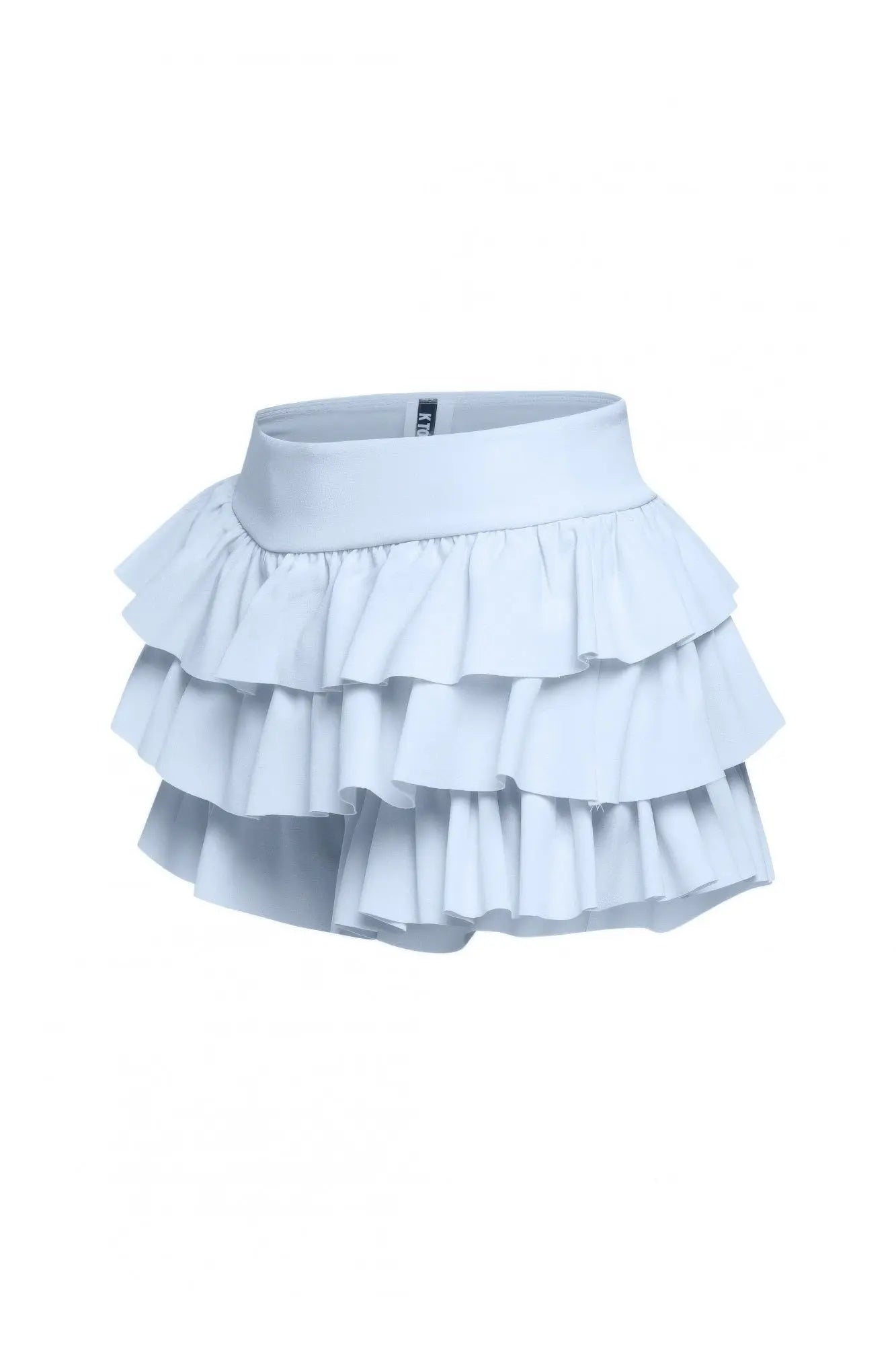Plus Size Solid Ruffled Shorts - Couture Envy