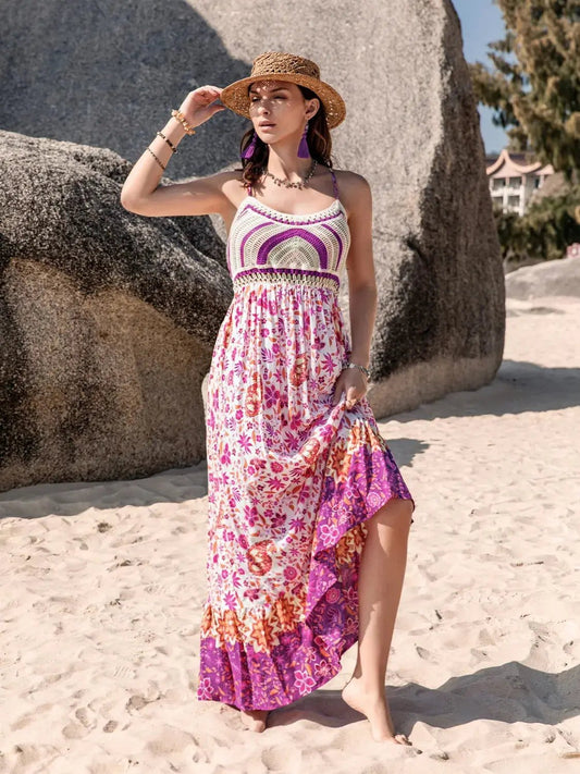 Printed Scoop Neck Cami Dress - Couture Envy