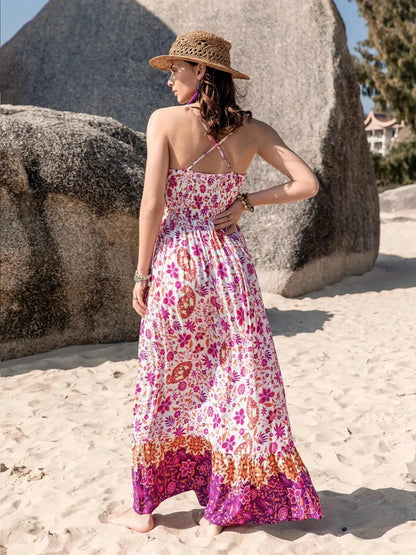 Printed Scoop Neck Cami Dress - Couture Envy