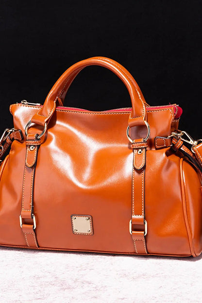 PU Leather Handbag with Tassels - Couture Envy