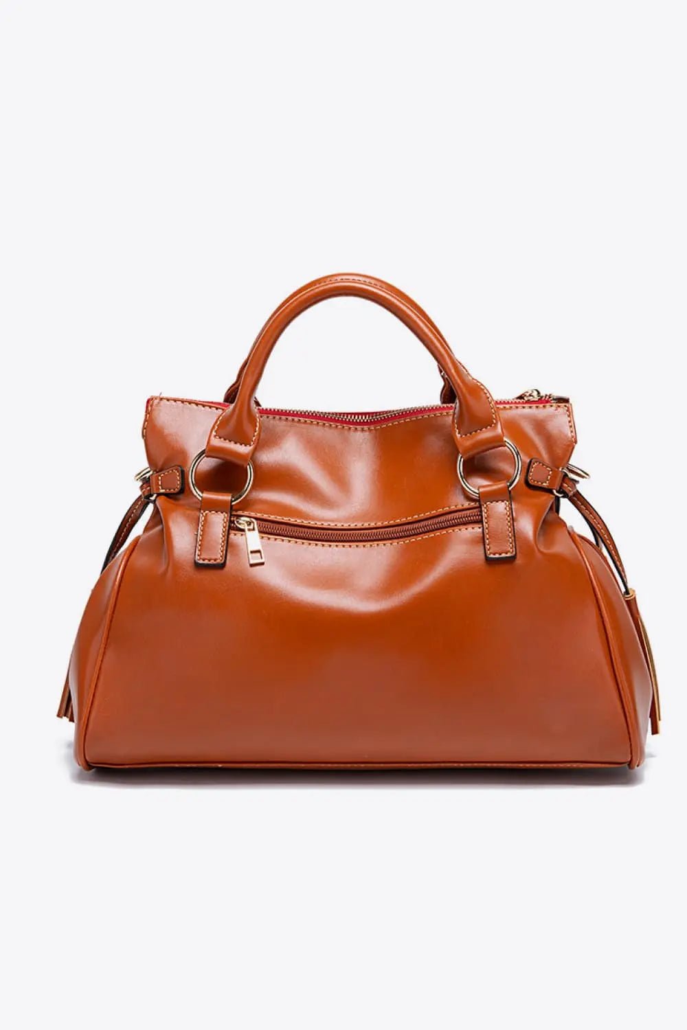 PU Leather Handbag with Tassels - Couture Envy