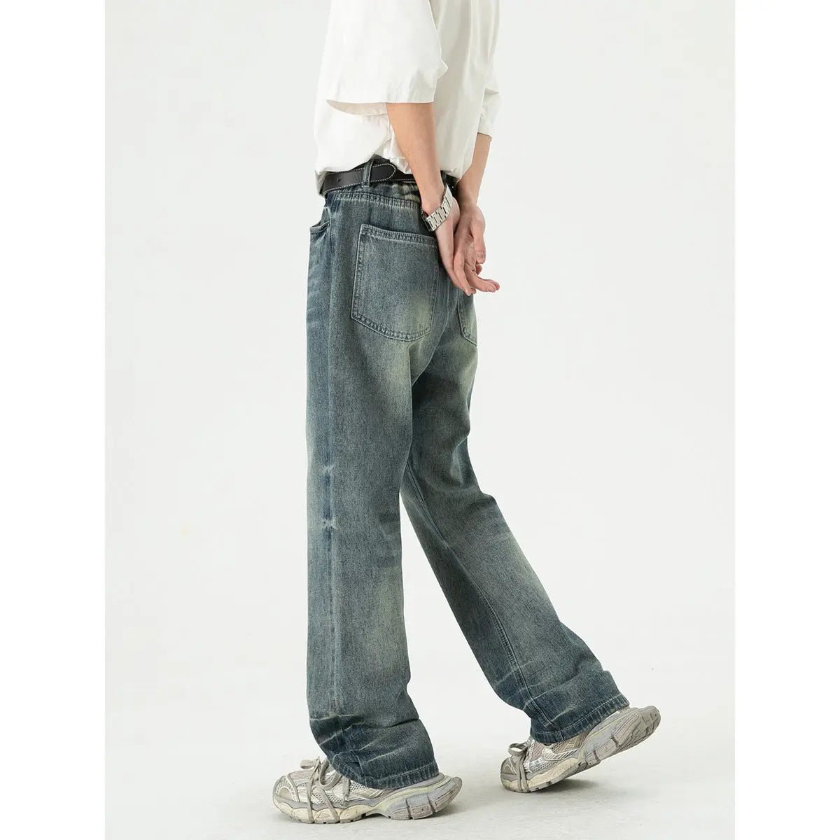 Retro Washed Denim Trousers Bell - bottom Pants - Couture Envy