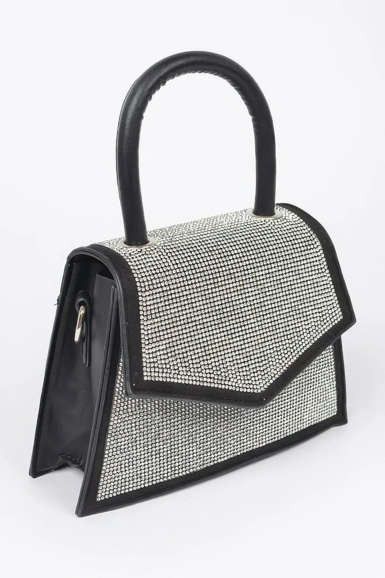 Rhinestone Top Handle Crossbody Bag - Couture Envy