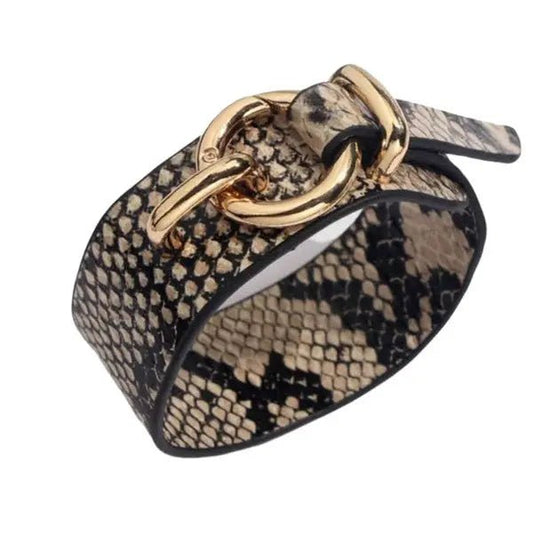 Round Lock Bracelet - Cream - Couture Envy