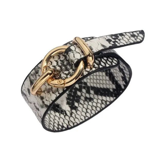 Round Lock Bracelet - White - Couture Envy