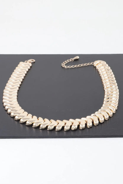 Shiny Arrow Chain Choker Necklace - Couture Envy