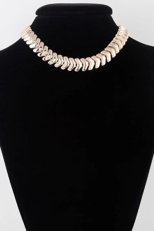 Shiny Arrow Chain Choker Necklace - Couture Envy
