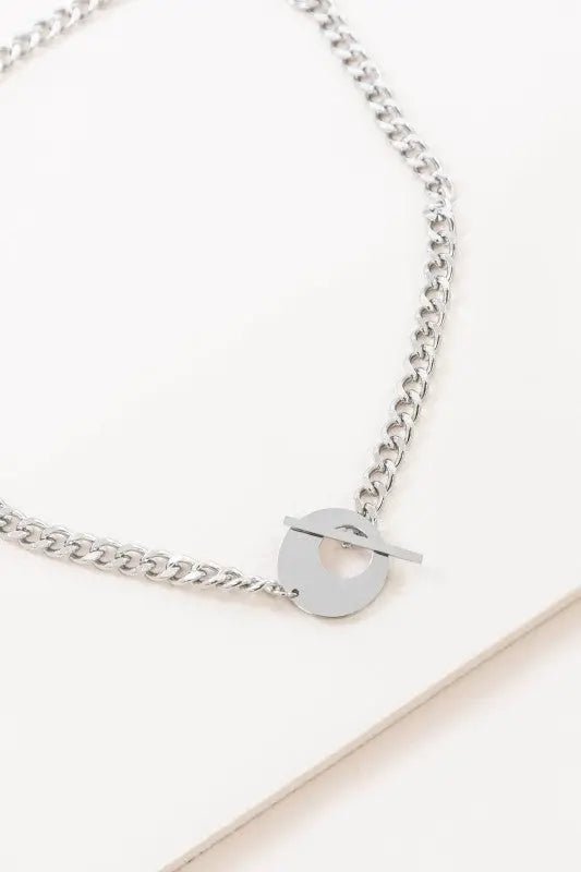 Striking Chain Collar Necklace | Silver - Couture Envy