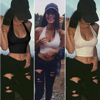 Summer Woman Halter Tops Crop Top - Couture Envy
