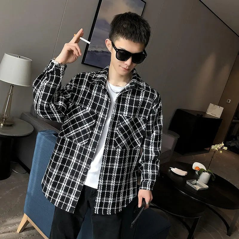 Trendy Man In Plaid Shirt Jacket - Couture Envy