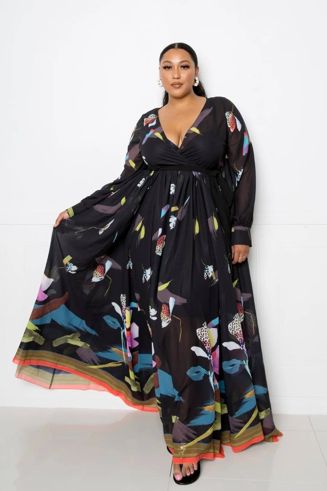 Tropical Print Maxi Dress - Couture Envy